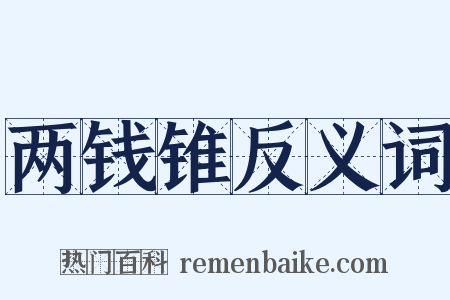 两钱锥反义词是什么意思的图片